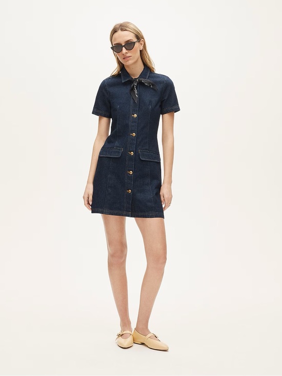 J. Crew Dresses & Skirts - J. Crew Dark Indigo Denim Button-Front Mini Dress